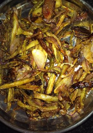 A picture of Spicy karela.