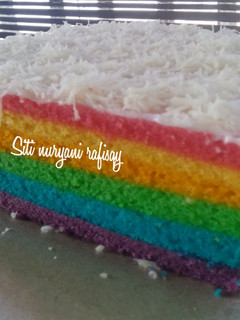 Foto resep Rainbow cake kukus lembut