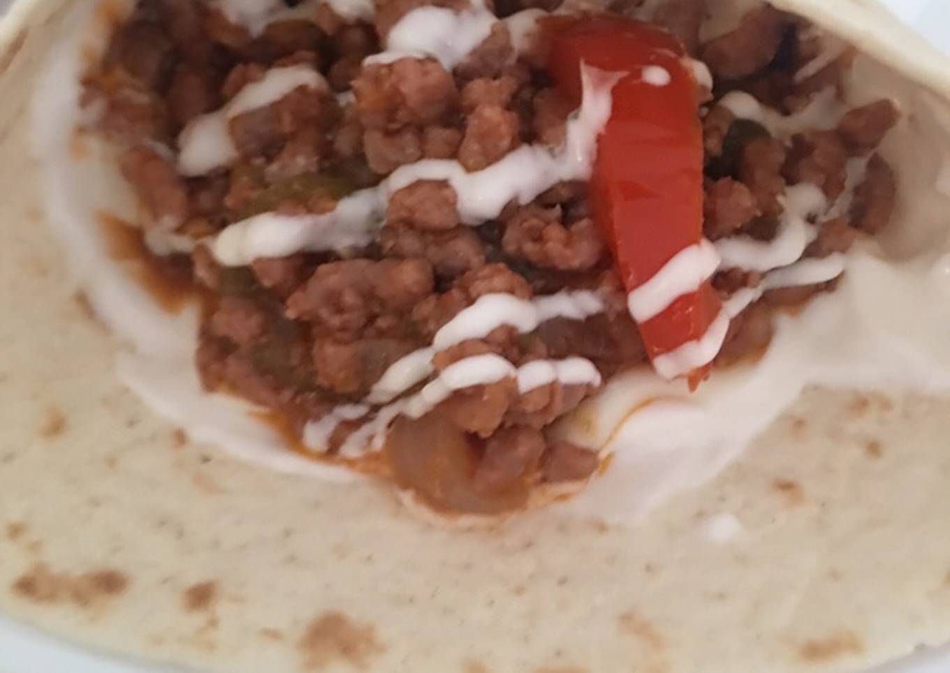 Fajitas de carne picada