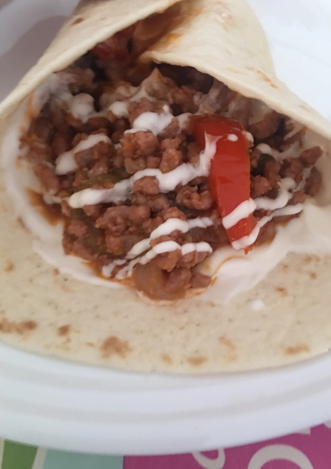 Una foto de Fajitas de carne picada