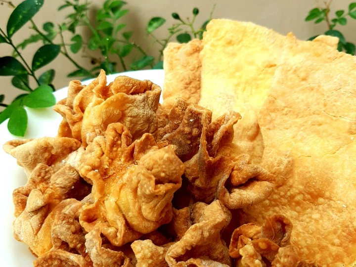 Cara Simple Membuat Resep  Kulit Pangsit Goreng Ala Devina Hermawan yang Enak, Sempurna