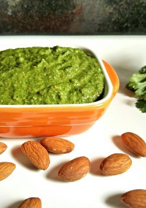 A picture of Green almond chutney.