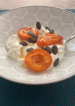 Une photo de Abricots rôtis au miel