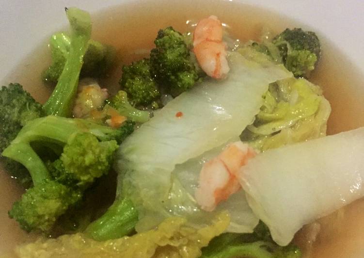 Tumis broccoli 🥦 sawi udang simple