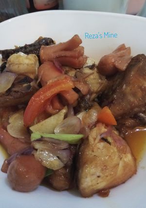 Foto resep Ayam Sosis goreng saos mentega