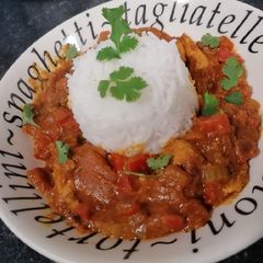 Homemade Indian chicken curry A picture of Homemade Indian chicken curry.
