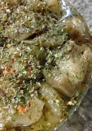 Una foto de Berenjenas en escabeche 