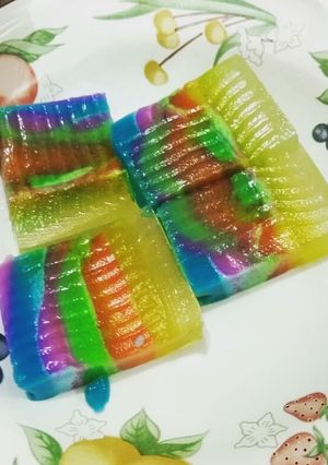 Foto resep Puding busa panca warna