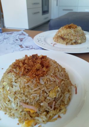 Foto resep Nasi goreng ham simple