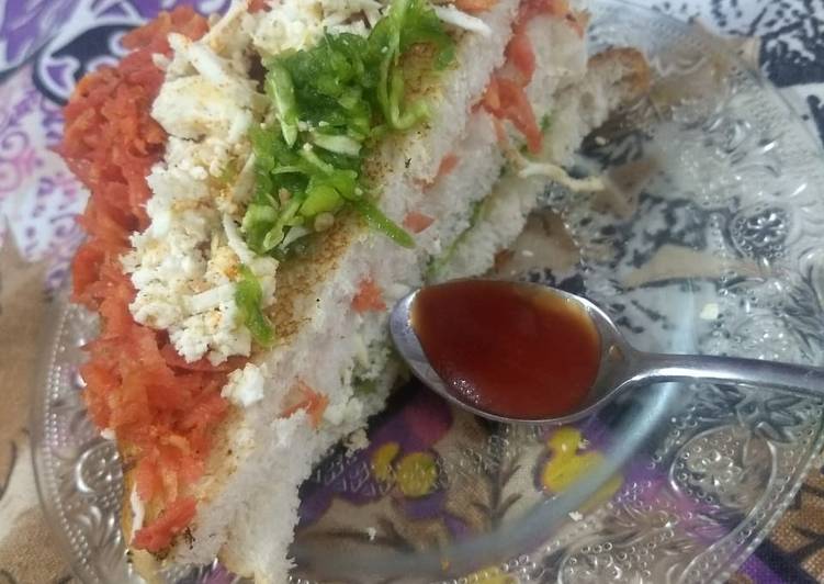 Recipe of Tasty Tricolour sandwich