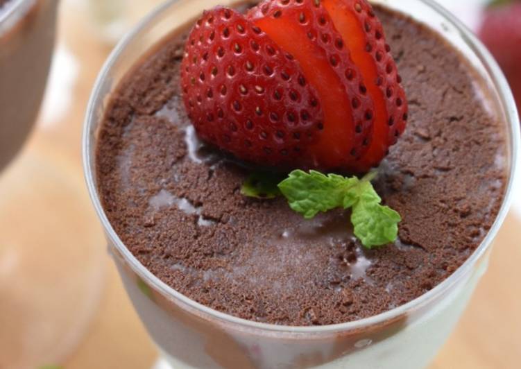 Laychee Milk & Chocolate MILO PUDDING#KamisManis