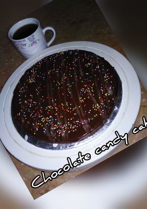 A picture of Chocolate candy cake.