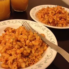 A picture of Pasta in Tomato-Cream Sauce.