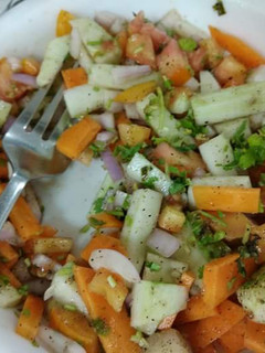 A picture of Salad chaat.
