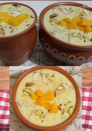 A picture of Delicious Mango Khree Recipe/Mango Dessert/Milk Recipe.