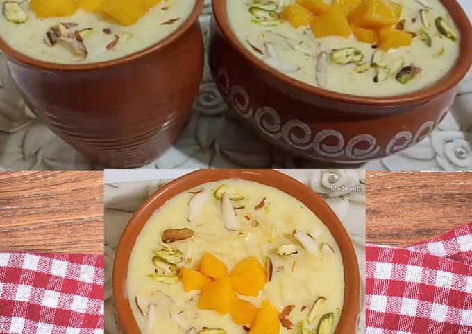 How to Prepare Homemade Delicious Mango Khree Recipe/Mango Dessert/Milk Recipe