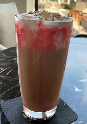 A picture of Chocolate ice cream shake.