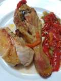 Pollo con peperoni al forno