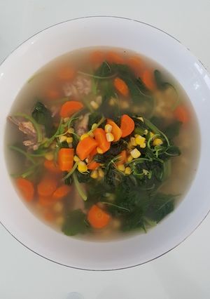 Foto resep Soup Ayam Bayam Wortel Jagung