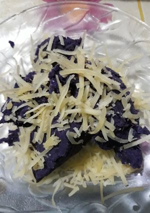 Foto resep Getuk ubi ungu tabur keju