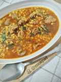 Sopa de estrellitas con mollejas