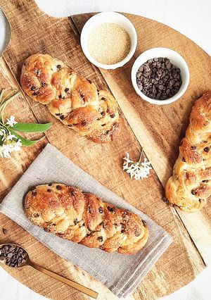 Foto di Treccine alla ricotta e gocce di cioccolato