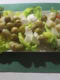 Ensalada ordenada con queso fresco