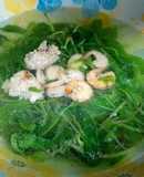 Canh cải con tôm thịt