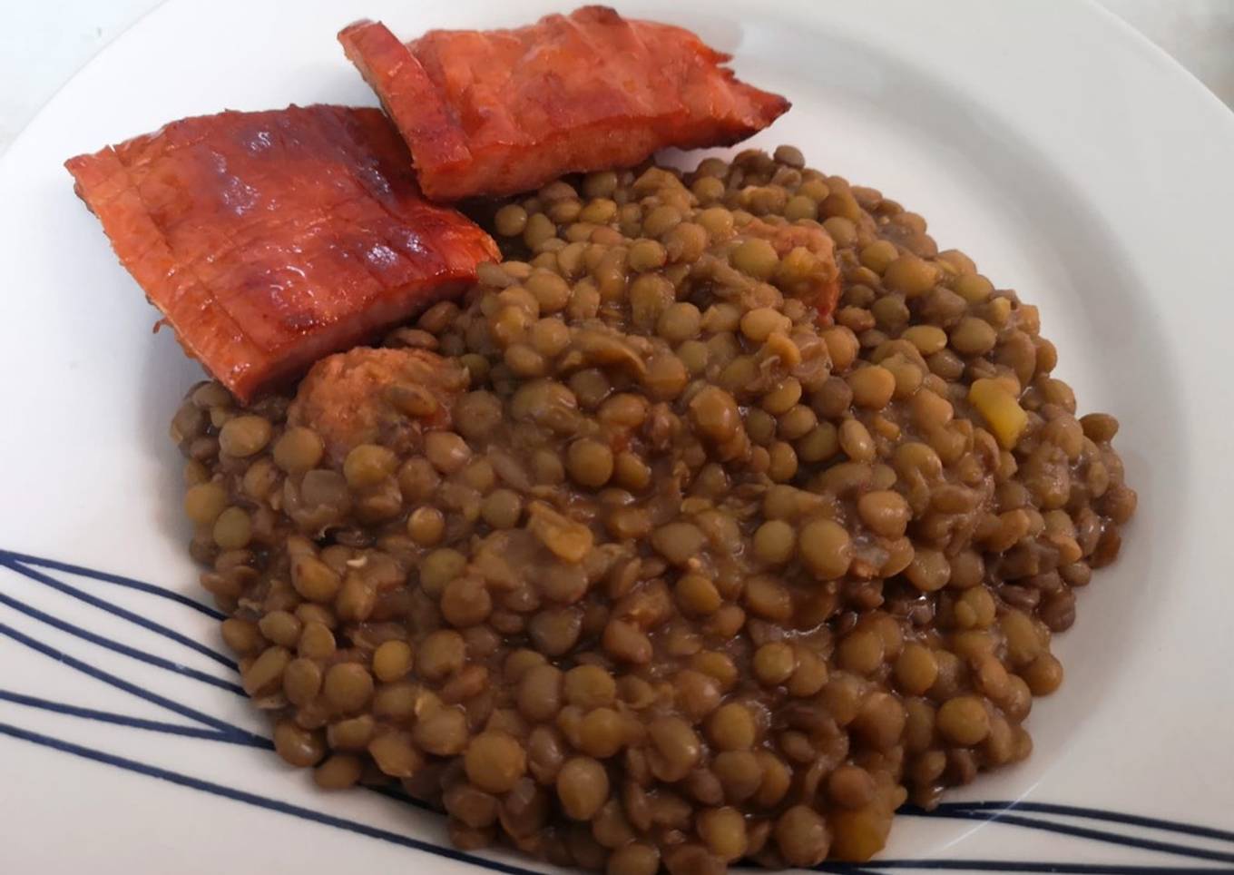 Lentejas con tocino