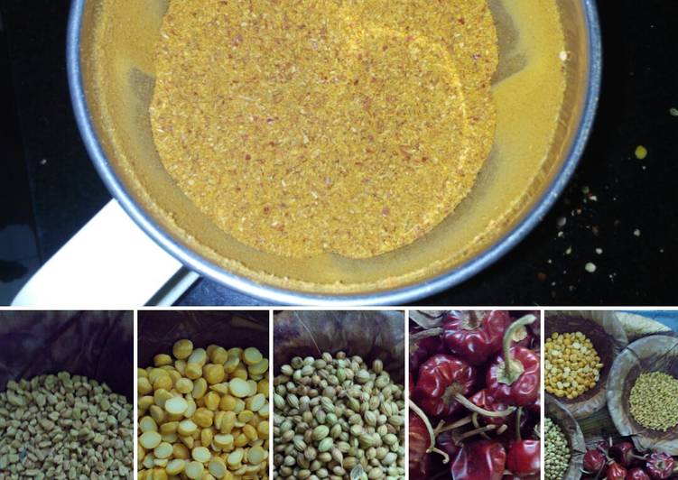 Easiest Way to Quick Appetizing Kuzhambu Podi / powder