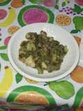 Col kale con ajos, patata y jamón