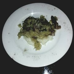 A picture of Cabbage and beef stew.