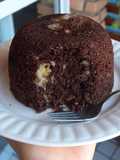 Bolo de banana e chocolate de caneca (sem açúcar)