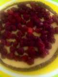 Tarta con limón y frambuesa