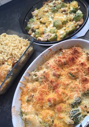 Une photo de Gratin de poulet aux choux de Bruxelles