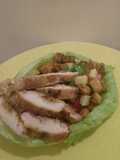 Honey, ginger chicken and Kiwi infused salad lettuce bowl