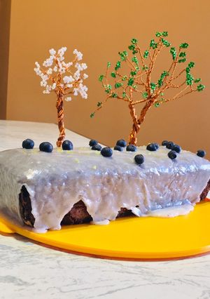 Una foto de Budín de limón y arándanos 🍋❤️