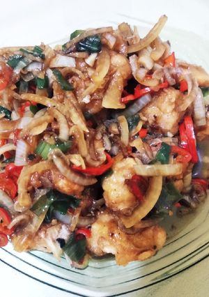 Foto resep Ayam pompom saus lada hitam