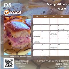 A picture of Ninja Momma 2021 calendar.