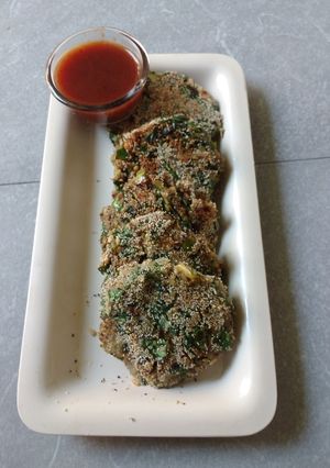 A picture of Muth Spinach Tikkki.