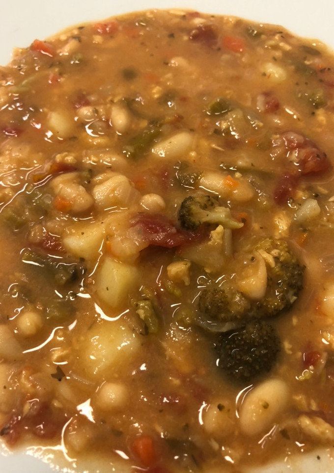 Una foto de Cocido de alubias vegano