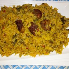 A picture of Local jallof rice me alayyahu.