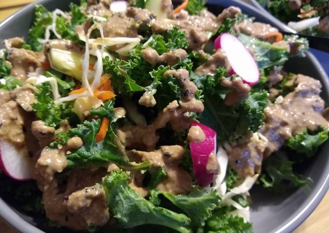 Recipe of Ultimate Kale Salad with Sweet Onion Sesame Dressing