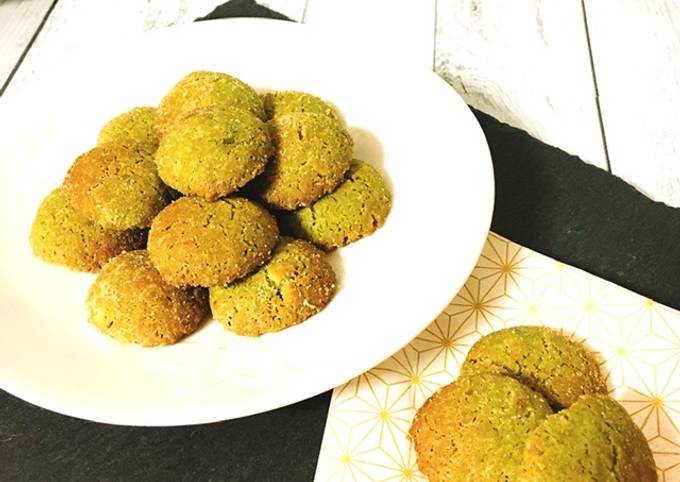 Macha Snowball Cookies