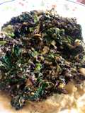 Riso venere con humus di edamame e spinaci