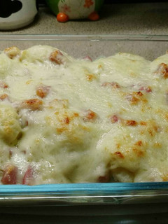 Una foto de Coliflor con bechamel gratinada