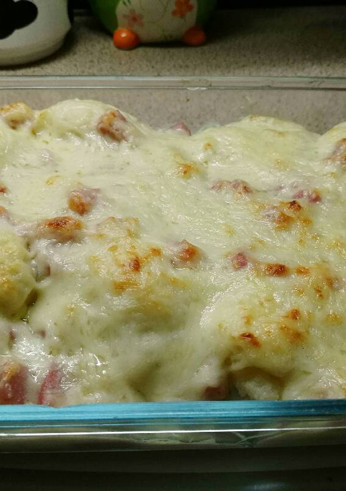 Una foto de Coliflor con bechamel gratinada