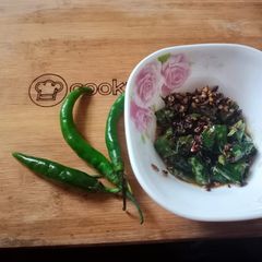 A picture of Fried Green Chillies 🌶️🌶️🌶️.