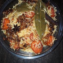 A picture of Prawn Biryani.