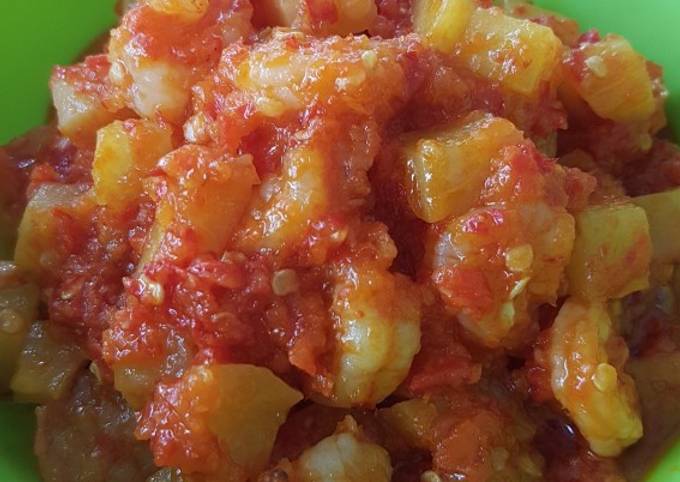 Balado Udang Kentang Simple (Sambal Goreng)